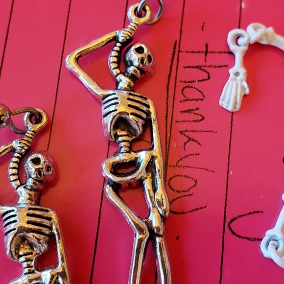 Skeleton Earring Dangles Lot 5 NWT - Picture 5 of 6